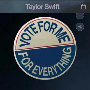 NEW Taylor Swift Vote For Me For Everything Pin